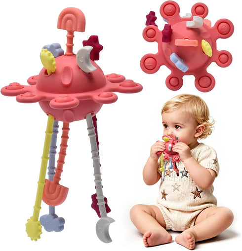 Little Rawr Silicone Baby Sensory Montessori Toys & Pull String Toys for