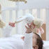 12 Musical Crib Mobile with Lullabies, Rotating Arm and Detachable Plush Toys, Unisex Clip On Mobile for Standard