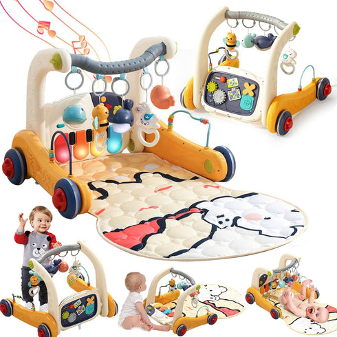 KidsMind 4 in 1 Baby Play Mat Activity Gym,Baby Kick and Play Piano