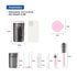 Travel Baby Bottle Brush Set with Extendable Liquid Silicone Brush, Nipple Brush, Drying Rack, Straw Cleaner, Soap