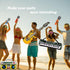 22 Pack Inflatable Guitar Set - Blow Up Guitars, Microphones, Glasses, Saxophone, Piano, and Recorder for Kids