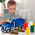 3 4 5 6 Friction Powered Dump Truck Toy for Kids with Lights & Sounds, Large Construction Vehicle for Boys Girls Ages