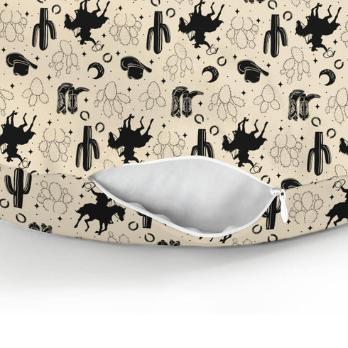 Vintage Western Cowboy Baby Nursing Pillow Covers for Boy Girl Cowboys Boots Hat Horse Cactus Moon Nursery Pillowcase