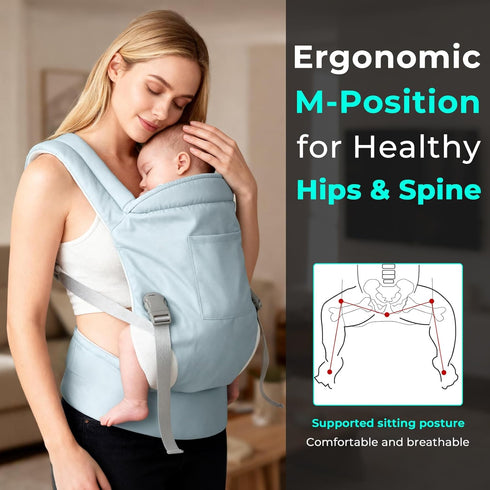 3 7-35 lbs CycleMoreLightweight & Breathable Infant Carrier with Carry Positions, Hip-Healthy M-Shape Seat