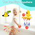 Babelshar 3 Set Bath Toys, Bathtub Basketball Hoop for Toddler Kids, Soft No Hole Balls & Bath Basketball Hoop