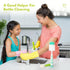 CAREBABYMORE 2 2 Baby Bottle Brush with One Base Hidden Nylon Nipple Cleaner, Pcs Sponge Nipple Brushes, Pcs Straw
