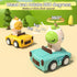 1-3, 6-9-12-18 Set, 1st 1-2 Press to Go Friction Inertia Car, Animal Toddler Toy Cars Infant Month Play Figure Vehicle