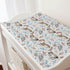 Watercolor Owl Flowers Leaves Changing Pad Cover, Cute Owl Birds Floral Changing Table Cover Sheets for Boys Girls