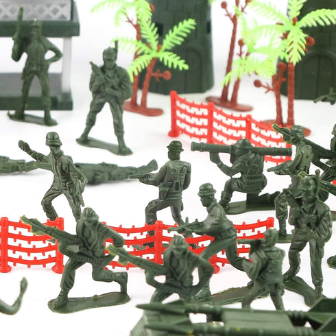 3 Otters 307PCS Army Men Military Set, Plastic Toy Soldiers for Boys and Girls with Storage Container