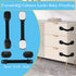Fursafe&Q Cabinet Locks Baby Proofing, Child Safety Strap Locks Adhesive Black - Child Proof Fridge Lock Drawer Door