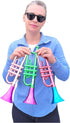 (13 Inch) (6 Metallic Trumpets Plastic Noisemaker Music Toys for Kids Instruments Noise Makers for Birthday Partie