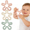 Store Fu 3 Pack Coral Flower Ring Teether Baby Teething Toys Silicone Teether