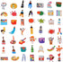 100 Pack Art Painting Stickers - Art Painting Party Favors, Birthday Decorations for Creative Celebrations