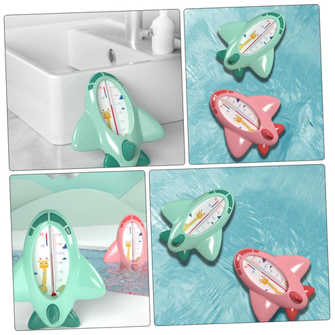 LOORGVEL Bath Thermometer Green Cartoon Floating Water Gauge for Newborns PP Material Quick Accurate Temperature