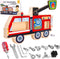 Montessori Screwdriver Busy Board Fire Truck Wooden STEM Fine Motor Skills Sensory