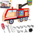Montessori Screwdriver Busy Board Fire Truck Wooden STEM Fine Motor Skills Sensory