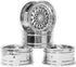 4PCS 52mm Diameter Plastic Plating Wheel Rims Hex 12mm for 1:10 RC On-Road Run-flating Drift Touring Racing Car 1.9inch Tires for HSP HPI TT01 TT02 Parts (Silver, Offset:6mm)