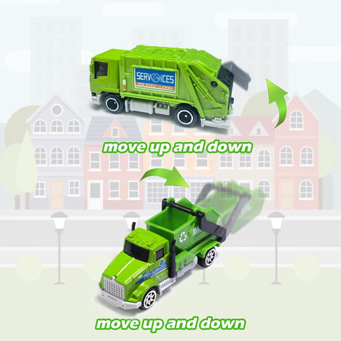 Oriate Mini Die-cast Car Model Set 1:64, Educational Sewage Suction Cleaning Car, Garbage Trucks & Toy Cars for 3+