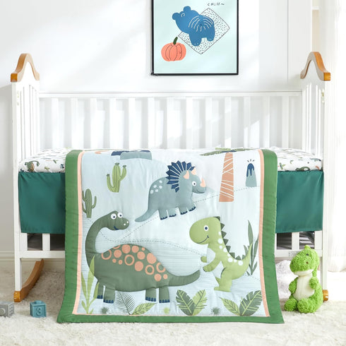 Set 3-Piece Set, Set, Set, Wowelife Dinosaur Crib Bedding for Boys, Premium Baby Crib Bedding Nursery Crib Newborn