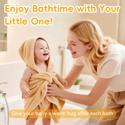 2 Packs Bath Towel for Newborn, Soft Highly Absorbent Hooded Baby Bath Towels for Babies, Toddler, Infant Boys