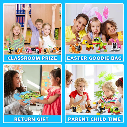 30 Pack Party Favors for Kids Building Toy, 750 PCS Animals Building Block Set for Goodie Bag Stuffers, Classroom Prizes