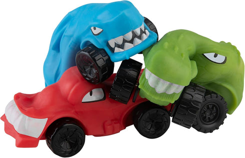 ORB Funkee Stretchee Racers Assorted Expressions 3 Pack, Sensory/Fidget Collectible Toys for Kids and Adults