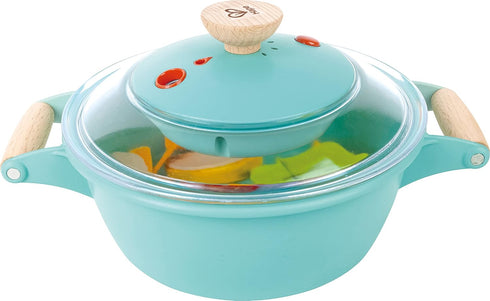 Playset 3+ Hape Little Chef Cooking & Steam | Toy Kitchen with Play Food and Accessories, for Children Ages Years