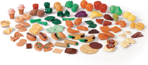 Step2 101-Piece Play Food Assortment, Pretend Kitchen Playset, Vegetables, Fruit, Dessert, For