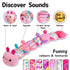 Sumobaby Infant Musical Stuffed Animal - Soft Toys with Multi-Sensory Crinkle, Rattle, Textures for Tummy Time, Pink