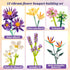 Flower Bouquet Building Set, 891PCS DIY Artificial Flowers, Birds of Paradise and Water Lily for Home Decor