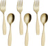 ANNOVA Kids Silverware Set, Stainless Steel Safe Flatware for Children, Forks, Tablespoons, Toddler Utensils (Gold, 6)