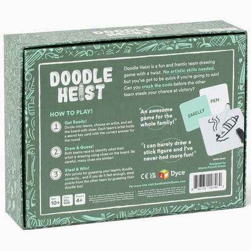 DOODLE HEIST - The Quick Drawing and Deduction Family Party Game for Kids, Teens, and Adults