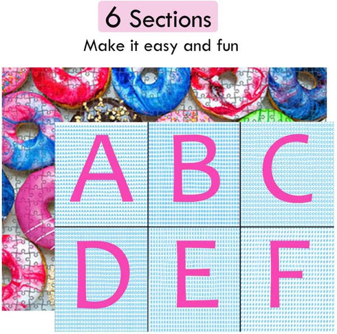 500 Piece Jigsaw Puzzles Donuts for Adults, Teens, and Kids - Happy Family Gift Idea