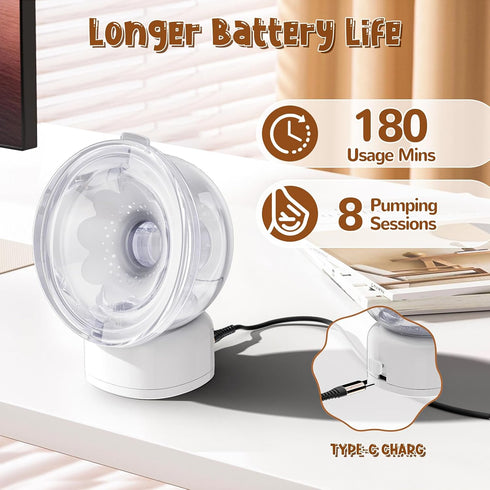 OTEEIDA MY-376 3 &9 24mm 2 Pack Hands Free Breast Pump Wearable - Strong Suction & Low Noise Wearable Breastfeeding
