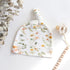 Set Set, LifeTree Newborn Swaddle with Matching Hat and Bow Wooden Birth Announcement Card, Floral Baby Girl Newborn