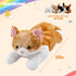 15'' Mommy 4 Cozy WEWILL Cat with Kittens Stuffed Animals, Plush Toy with Baby Kittens, Cute Surprise for Imaginative
