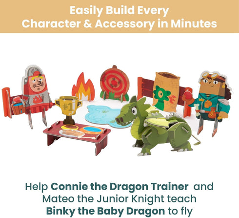 Buildable Dragon Trainer 3D Toy, Educational Play for Kids, Toys for Boys & Girls Ages 3 and Up