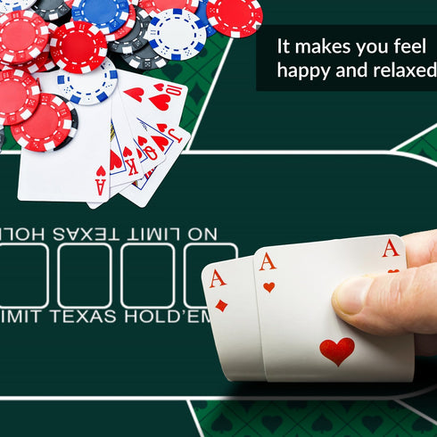 70 35 Inch nuveti x Texas Hold'em Poker Mat Portable Rubber Poker Table Top Water Waterproof, Noise Reduction Poker