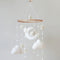 Goukurlsma Boho Cloud Moon Crib Mobile Boho Baby Mobile for Crib Neutral Clouds,