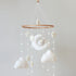 Goukurlsma Boho Cloud Moon Crib Mobile Boho Baby Mobile for Crib Neutral Clouds,