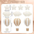 Poen 10 Pcs Star Hot Air Balloon and Cloud Nursery Decor Western Wall Decor for Bedroom Mini Felt Clouds Stars Hot Air