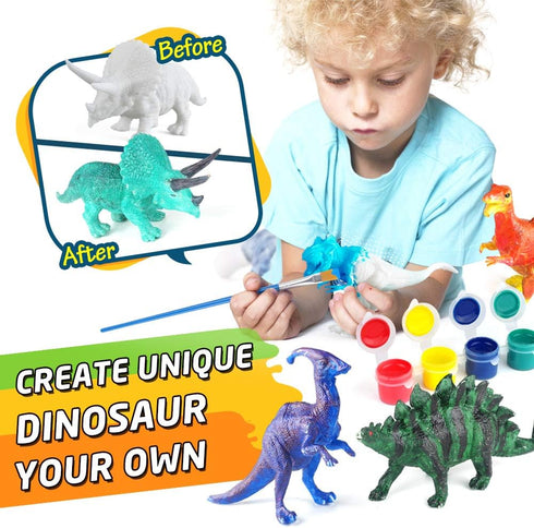 Set 10 5, 6, 7, 8 BAODLON Kids Arts Crafts Dinosaur Toy Painting Kit - Dinosaur Figurines, Decorate Your Dinosaurs