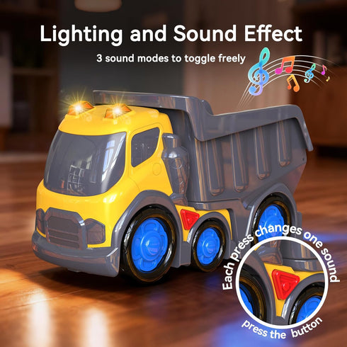 12.2" 2-4, Set 18M+, 2, 3, 4, 5, P&C Toddler Construction Dump Truck Toys for Ages Beach Sand Outdoor Toy Cars Dump
