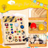 37-in-1 24 1 2 3 (6.7" 5.3") RichBoy Busy Board Montessori Sensory Toy, Switch Board with LED Lights, Birthday Gift