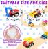 Atiger 12pcs Set Easter Basket Stuffers for Kids Egg Fillers, Pull Back Cars Truck Vehicles for Boys Girls, Mini