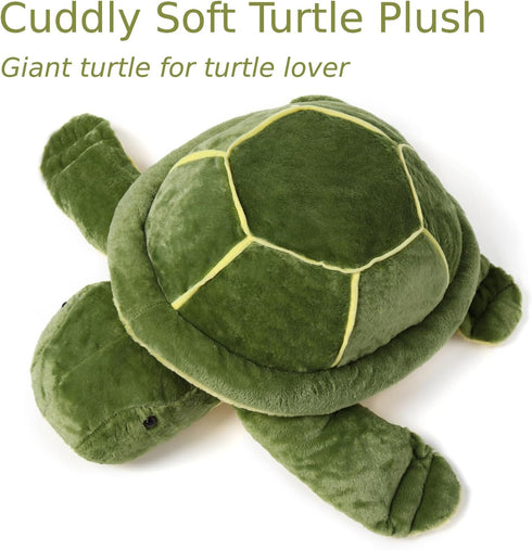 MorisMos Giant Turtle Stuffed Animal 33 inch, Large Plush Sea Turtle Toy, Big Stuffed Turtle Pillow for Kids, Girls,