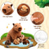 Hollowfly 5 Mommy 4 Pcs Capybara Stuffed Animals Capybara Plush Gift for Stuffed Kids with Cute Babies Inside Soft