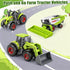 5 Pack 3 4 5 6 7 8 Diecast Farm Tractor Toy, Toddlers Farm Toys Tractor Vehicles with Combine Harvester, Forage