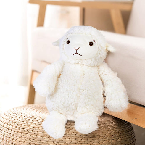 LotFancy Lamb Stuffed Animal, 12" Cuddly Fluffy Plush for Baby, Nursery, Easter Decoration