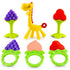 Baby Teething Toys 6-Pack, Food Grade Silicone Teether Set, Freezer Safe, BPA-Free for Babies 0-6 Months